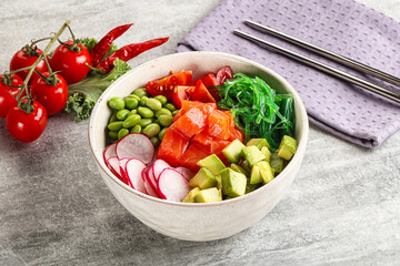 Hawaian cuisine - Poke with salmon