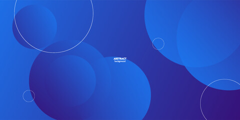 Minimal geometric background. Blue elements with fluid gradient white lines. Dynamic shape composition. eps10