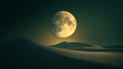 A natural satellite orbiting planets reflecting sunlight photography