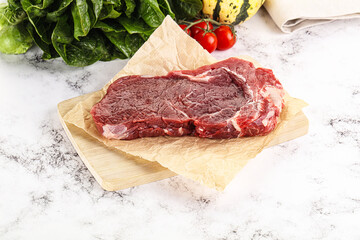 Raw rib eye beef premium steak