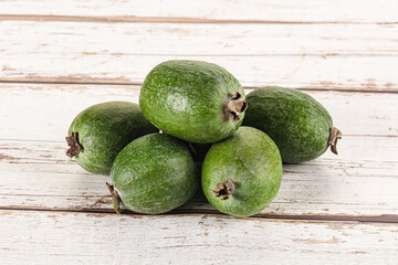 Fresh sweet juicy ripe feijoa