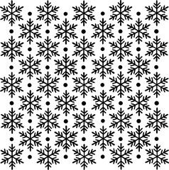 Snowflakes. Seamless pattern. Black and white winter ornament. Background for textile and wallpapers
