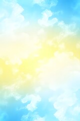 Obraz premium A soft gradient background featuring blue, yellow, and white hues resembling a cloudy sky.