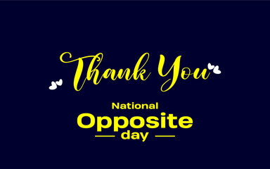 National Opposite day Holiday Concept
