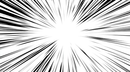 Naklejka premium vector of comic radial speed lines