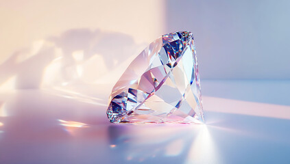 "Photorealistic Image of an Open Diamond on White Background"