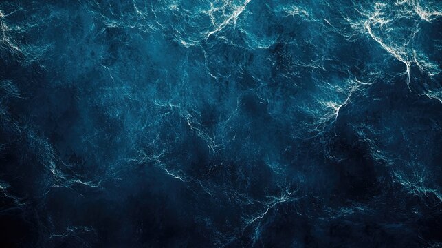 vertical dark blue water surface with ripples background top view