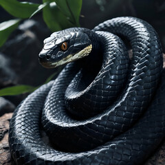 Fototapeta premium black and white snake