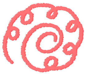 Fototapeta premium Illustration of a pink flower doodle line, suitable for decorating cute graphic designs.