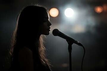 Une silhouette d'homme de dos qui marche sur une route seul avec des nuages sombre - generative AI. Beautiful simple AI generated image