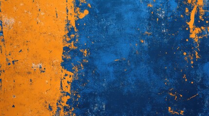Vibrant royal blue and orange grunge textures for poster and web banner design, perfect for extreme, sportswear, racing, cycling, football, motocross
