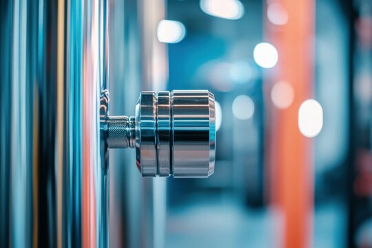 Golden hour sunlight casting a warm glow on gym weight equipment, capturing the essence of end-of-day workouts. Beautiful simple AI generated image