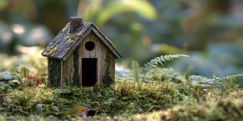Sustainable Living. Miniature Eco House Among Lush Greenery, Embracing Nature in a Clean, Friendly Environment