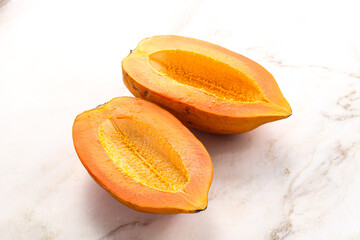 Ripe sweet tropical exotic papaya