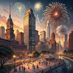 Obraz premium Imagine You Could Spend New Year's Eve in Any City, Where Would You Go?