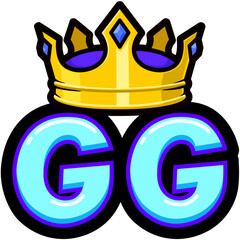 golden crown witch text isolated on white