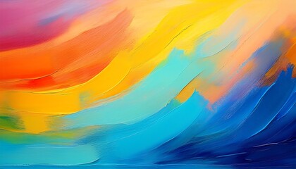 Abstract colorful waves blending harmoniously.