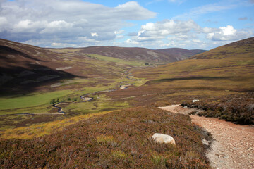 Hiking trail to Mount Keen from  Glen Tanar - Aberdeenshire - Scotland - UK