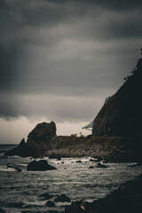 Rocky highway over cliff, Kaikoura, New Zealand