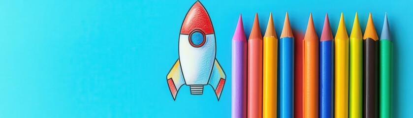 Business strategy blueprint flat design top view startup theme cartoon drawing 