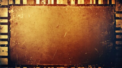 Obraz premium Vintage distressed old photo light leaks and film grain dust and scratches texture overlay with vignette border. Dirty grunge analog 8k 16:9 retro effect background with copy space. 3D rendering.