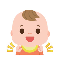 笑顔の赤ちゃん　イラスト