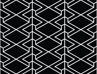 Abstract geometric seamless pattern. Black and white. Modern stylish texture. Vector background.