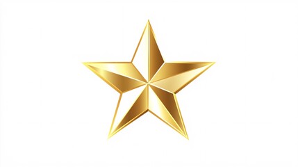 Obraz premium A shiny gold five-pointed star symbol, radiating elegance and prestige.