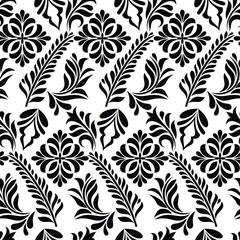 Vector illustration leaves seamless pattern. Floral organic background.