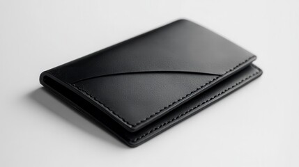 Elegant Black Leather Wallet Design for Business Professionals Featuring Minimalist Style and Practical Functionality Ideal for Everyday Use and Luxury Accessories
