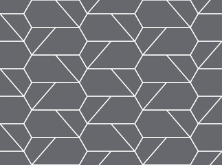 Abstract geometric seamless pattern. Gray and white. Modern stylish texture repeating vector background.