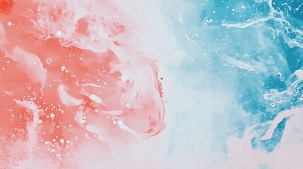 Fototapeta premium Warm and vibrant watercolor and acrylic abstract backdrop. messy paint splashes and creative wet effect. pastel design is lovely.
