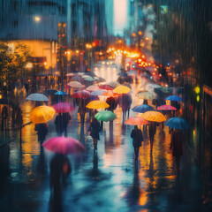 A serene urban street at night