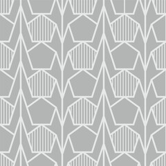 Abstract geometric seamless pattern. with Vector background. Gray and white texture. Graphic modern pattern.