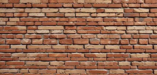 Obraz premium Brick wall block with brown and beige texture closeup, brick texture, architectural feature, textured surface