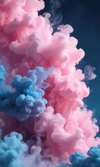 Fototapeta premium Subtle gradient of soft pinks and blues creates an otherworldly smoke effect , , abstract smoke seamless background tile