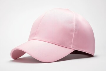 Solid-color pink hat mock-up on a neutral background for fashion and branding concepts