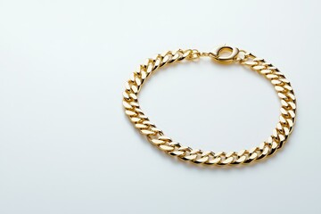 Fototapeta premium Beautiful gold necklace mock up featuring clean solid design and modern elegance
