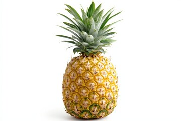 Fresh pineapple isolated on a white background for culinary and decorative use