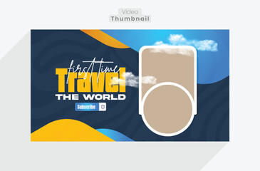 Travel or Tourism video thumbnail Templates Design
