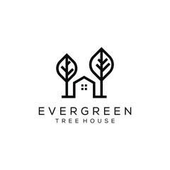tree and house Logo design inspiration