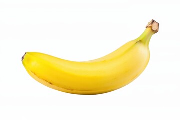 Bright yellow banana isolated on a clean white background perfect for fresh food concepts