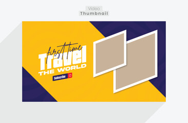 Travel or Tourism video thumbnail Templates Design
