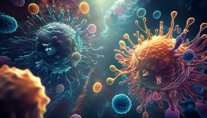 Fototapeta premium Understanding viral mechanisms aids in developing treatments. 