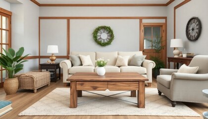 Obraz premium Serene Living Room Space