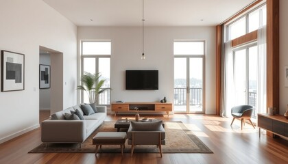 Sunlit Modern Living Space