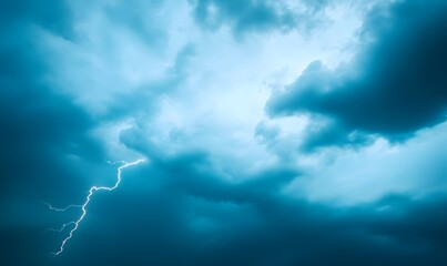 A bolt of lightning illuminates a dark, Generative AI