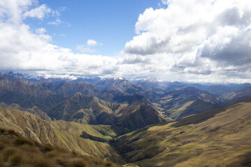 mountains and clouds