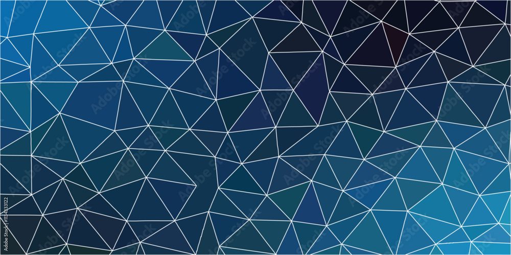 Poster Colorful Polygonal Mosaic Background.  low poly with lines natural network with triangle shapes design. Background consisting of triangles. LowPoly, Polygone, Dreiecke, Netzwerk, Soziales Netzwerk