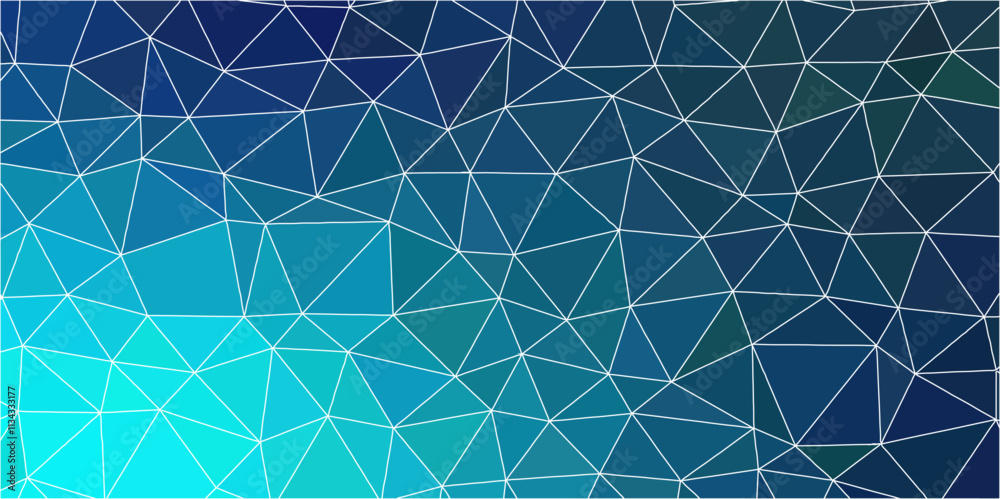Poster Colorful Polygonal Mosaic Background.  low poly with lines natural network with triangle shapes design. Background consisting of triangles. LowPoly, Polygone, Dreiecke, Netzwerk, Soziales Netzwerk